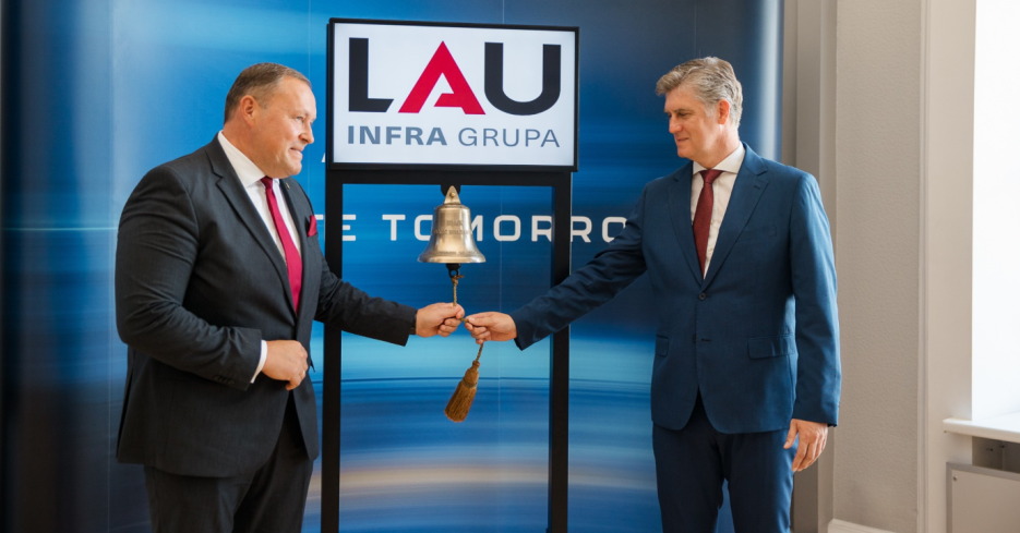 Ar biržas zvana ceremoniju ieskandināts jauns posms LAU Infra Grupa attīstībā